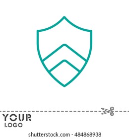Web line icon. Shield.