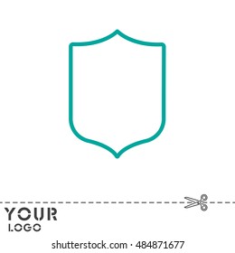 Web line icon. Shield.