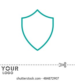 Web line icon. Shield.