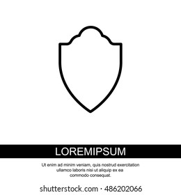 Web line icon. Shield.