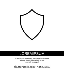 Web line icon. Shield.