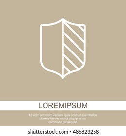 Web line icon. Shield.