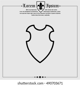 Web line icon. Shield.
