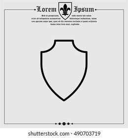 Web line icon. Shield.