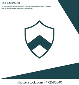 Web line icon. Shield.