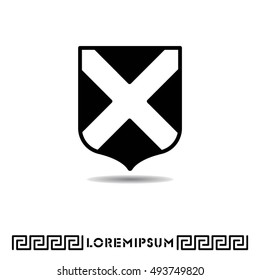 Web line icon. Shield.