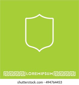 Web line icon. Shield.