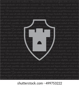 Web line icon. Shield.