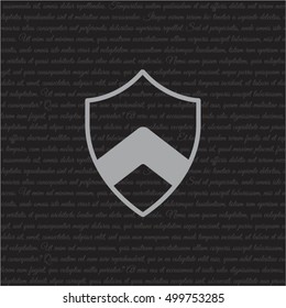 Web line icon. Shield.