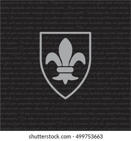 Web line icon. Shield.