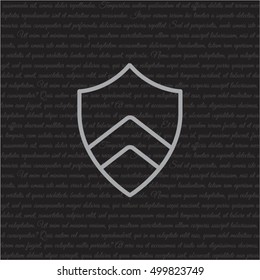 Web line icon. Shield.