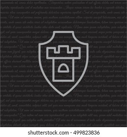 Web line icon. Shield.
