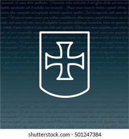 Web line icon. Shield.