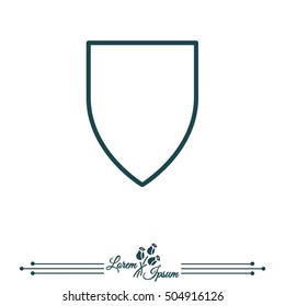 Web line icon. Shield.