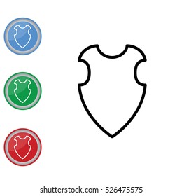 Web line icon. Shield.