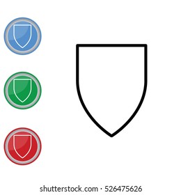 Web line icon. Shield.