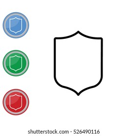 Web line icon. Shield.