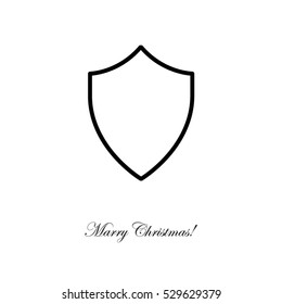 Web line icon. Shield.