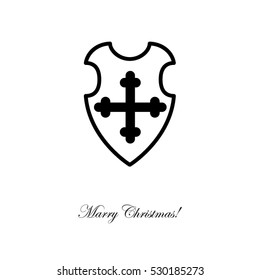 Web line icon. Shield.