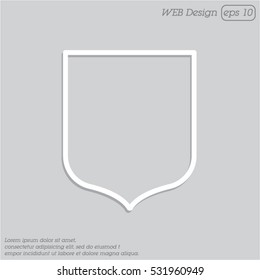 Web line icon. Shield.