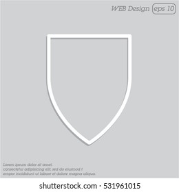 Web line icon. Shield.