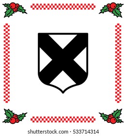 Web line icon. Shield.