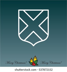 Web line icon. Shield.