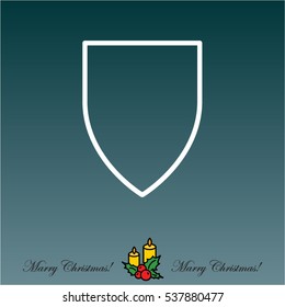 Web line icon. Shield.
