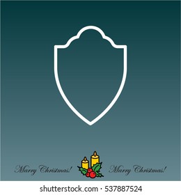 Web line icon. Shield.
