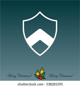 Web line icon. Shield.