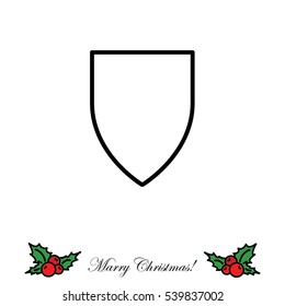 Web line icon. Shield.