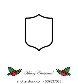 Web line icon. Shield.