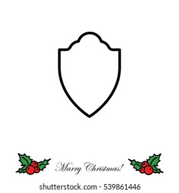 Web line icon. Shield.