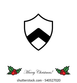 Web line icon. Shield.