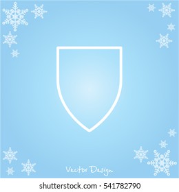 Web line icon. Shield.