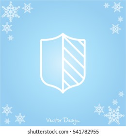 Web line icon. Shield.