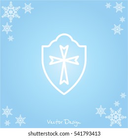 Web line icon. Shield.