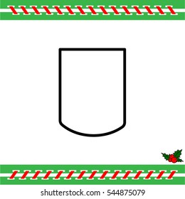 Web line icon. Shield.