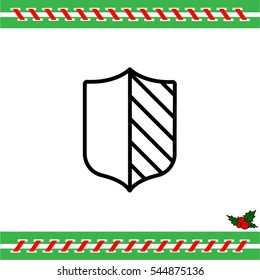 Web line icon. Shield.
