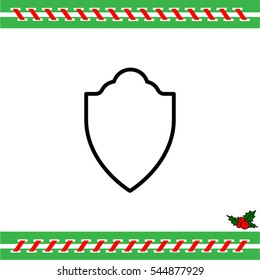 Web line icon. Shield.