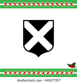 Web line icon. Shield.