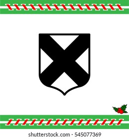 Web line icon. Shield.