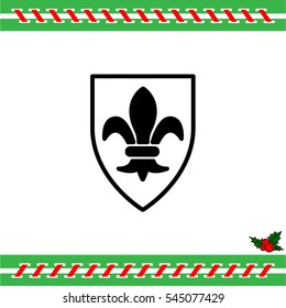 Web line icon. Shield.