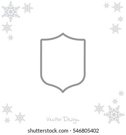 Web line icon. Shield.