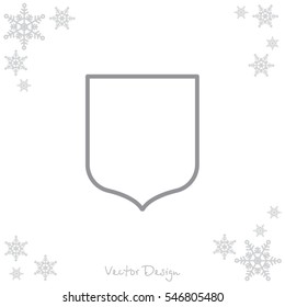 Web line icon. Shield.