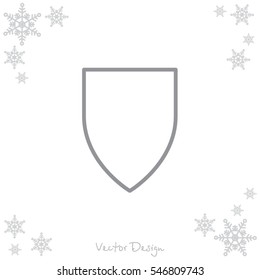 Web line icon. Shield.