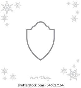 Web line icon. Shield.