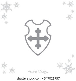 Web line icon. Shield.