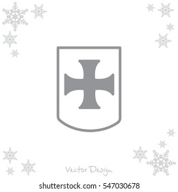 Web line icon. Shield.