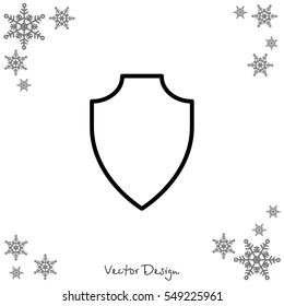 Web line icon. Shield.